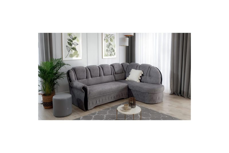 Hörnsoffa Eltap Lord 243x180x112 cm - Dora 21, Beige, Höger - Möbler - Soffa - Bäddsoffa