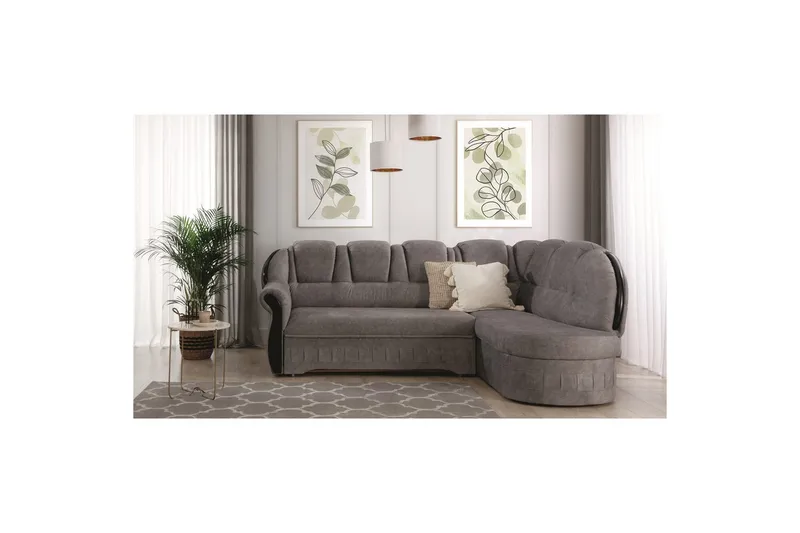 Hörnsoffa Eltap Lord 243x180x112 cm - Dora 21, Beige, Höger - Möbler - Soffa - Bäddsoffa