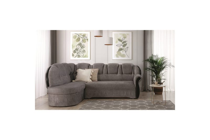 Hörnsoffa Eltap Lord 243x180x112 cm - Dora 21, Beige, Vänster - Möbler - Soffa - Bäddsoffa