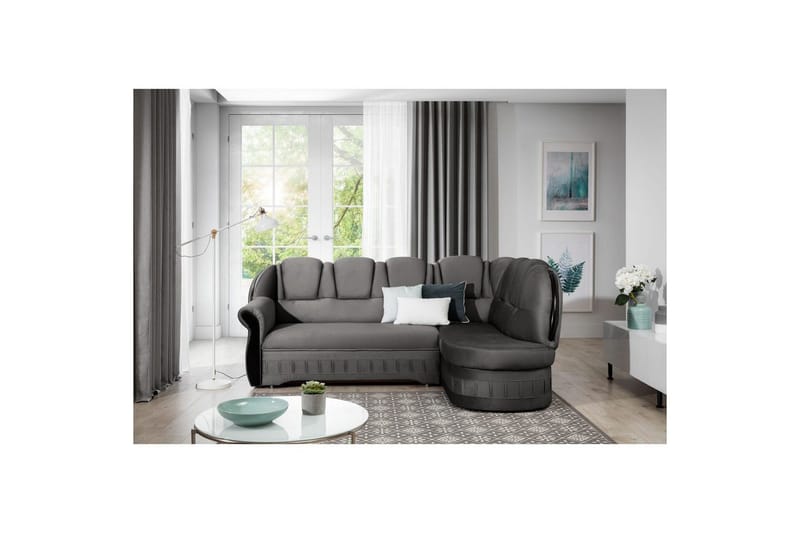 Hörnsoffa Eltap Lord 243x180x112 cm - Nube 5, Grå, Höger - Möbler - Soffa - Bäddsoffa