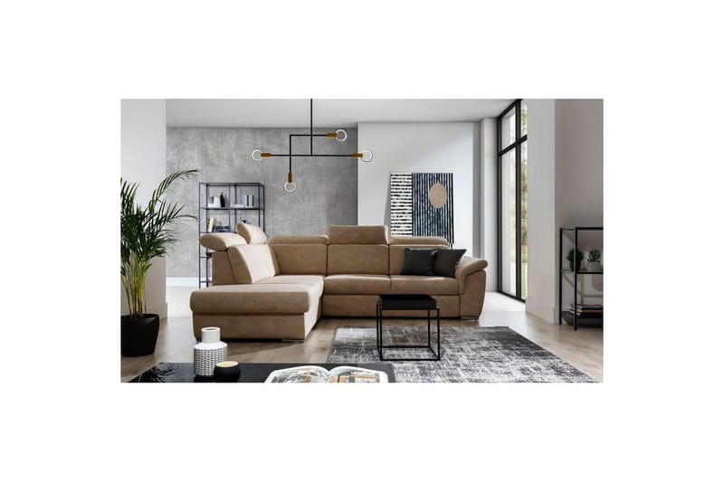 Hörnsoffa Eltap Loreto 260x210x102 cm - Dora 21, Beige, Vänster - Möbler - Soffa - Bäddsoffa