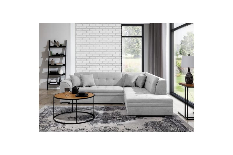 Hörnsoffa Eltap Pieretta 260x207x78 cm - Poco 3, Ljusgrå, Höger - Möbler - Soffa - Bäddsoffa