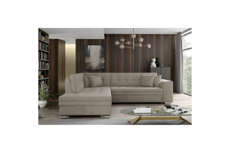 Hörnsoffa Eltap Pieretta 260x207x78 cm, Paros 02, Beige, Vänster
