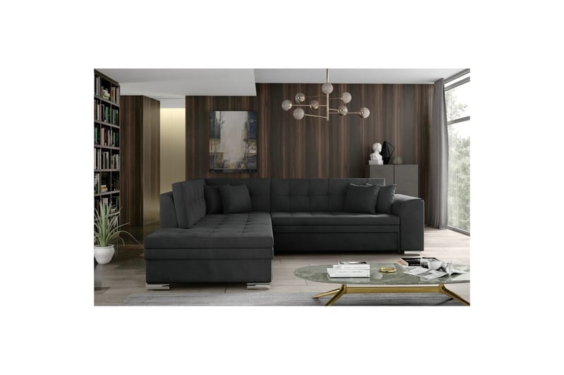Hörnsoffa Eltap Pieretta 260x207x78 cm - Paros 06, Grå, Vänster - Möbler - Soffa - Bäddsoffa