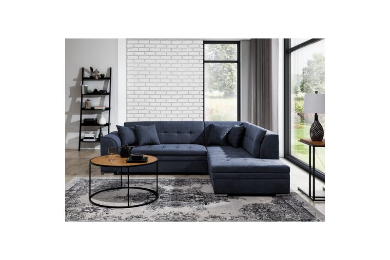 Hörnsoffa Eltap Pieretta 260x207x78 cm - Soro 76, Blå, Höger - Möbler - Soffa - Bäddsoffa