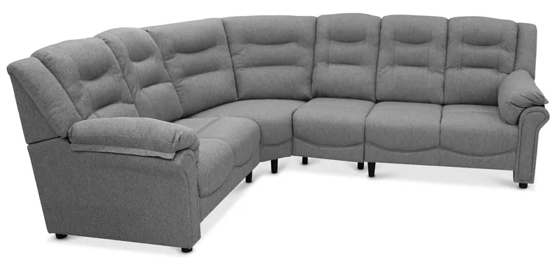 Hörnsoffa grå 5-sits - Peking, Grå