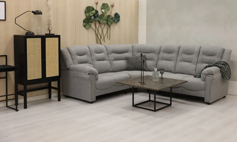 Hörnsoffa grå 5-sits - Peking - Grå - Möbler - Soffa - Hörnsoffa