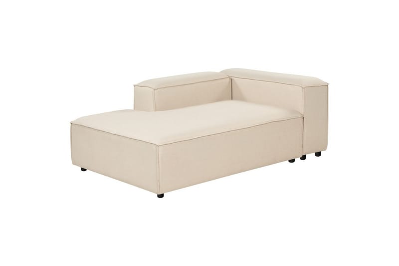 Hörnsoffa (H) med fotpall Ardal Beige/svart - Beige/svart - Möbler - Soffa - Soffgrupp