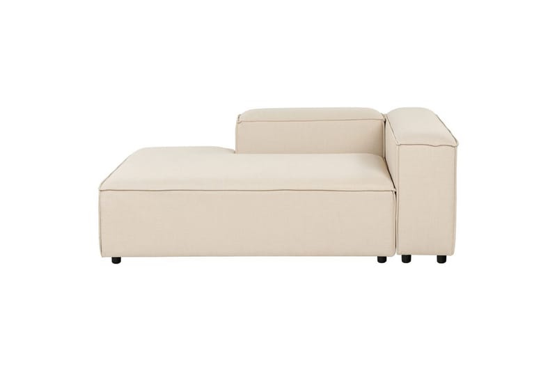 Hörnsoffa (H) med fotpall Ardal Beige/svart - Beige/svart - Möbler - Soffa - Soffgrupp