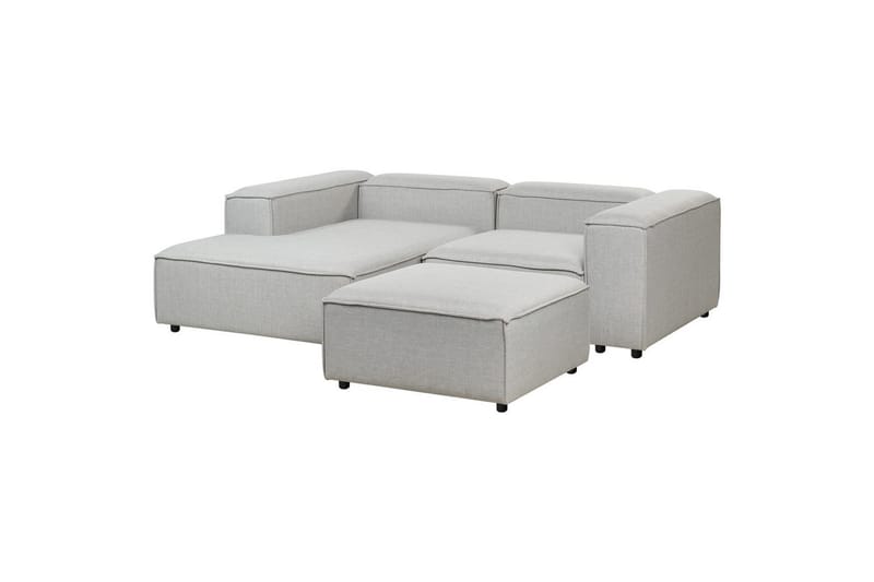 Hörnsoffa (H) med fotpall Ardal Grå/svart - Grå - Möbler - Soffa - Soffgrupp