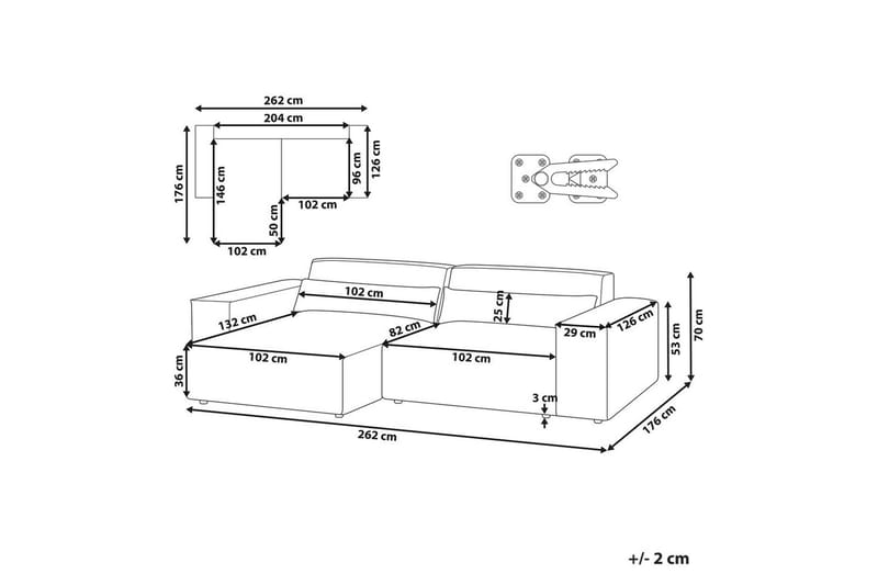 Hörnsoffa Hellnar Beige, Högervänd - Beige, Högervänd - Möbler - Soffa - Soffgrupp