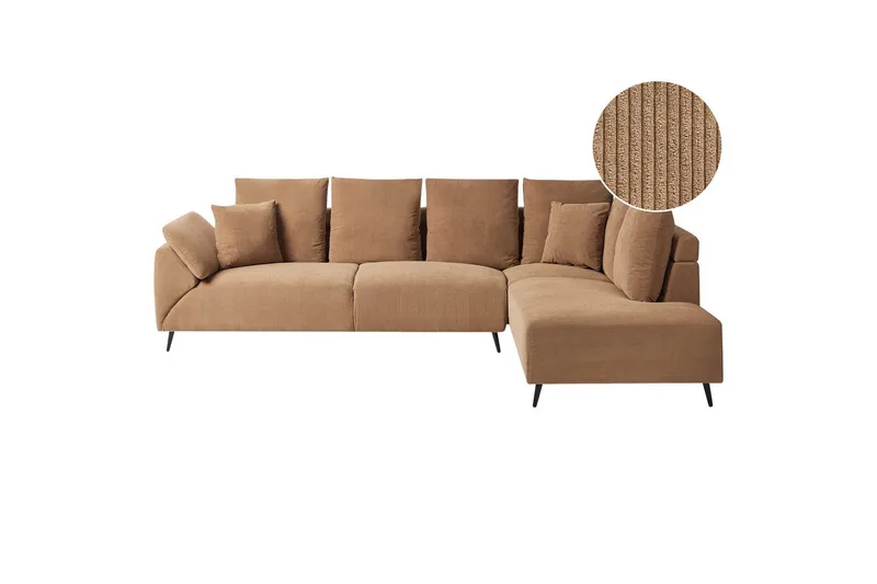 Hörnsoffa Lunner Brun, Svart, Brun, Svart