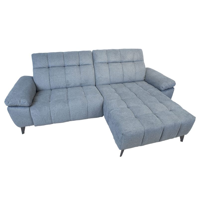 Hörnsoffa Luzern elektrisk recliner Högerhörn - blågrå - Möbler - Soffa - Biosoffa & reclinersoffa