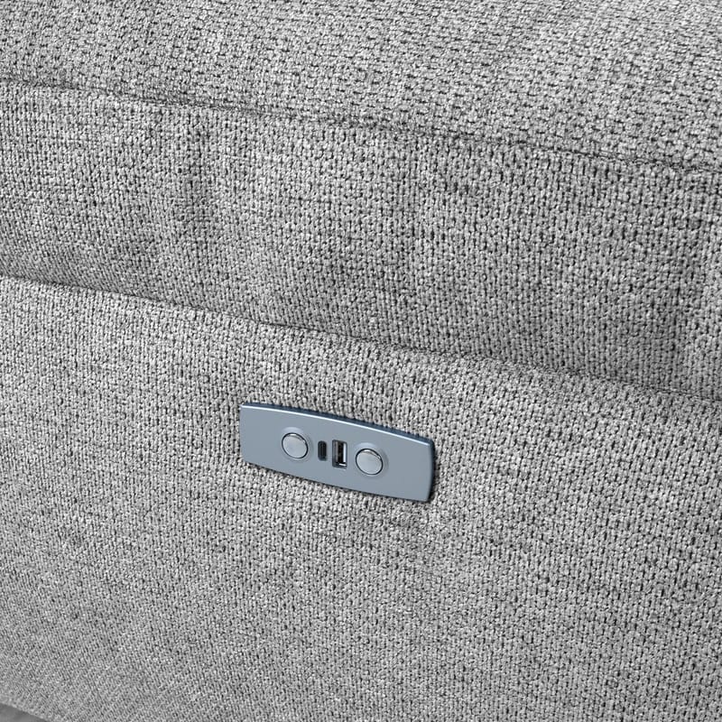 Hörnsoffa Luzern elektrisk recliner Högerhörn - ljusgrå - Möbler - Soffa - Biosoffa & reclinersoffa