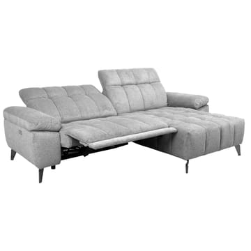 Hörnsoffa Luzern elektrisk recliner Högerhörn - ljusgrå - Möbler - Soffa - Biosoffa & reclinersoffa