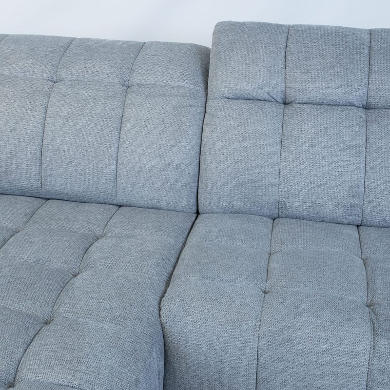 Hörnsoffa Luzern elektrisk recliner Vänsterhörn - blågrå - Möbler - Soffa - Biosoffa & reclinersoffa