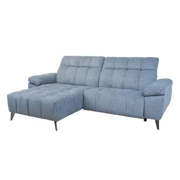Hörnsoffa Luzern elektrisk recliner Vänsterhörn - blågrå - Möbler - Soffa - Biosoffa & reclinersoffa