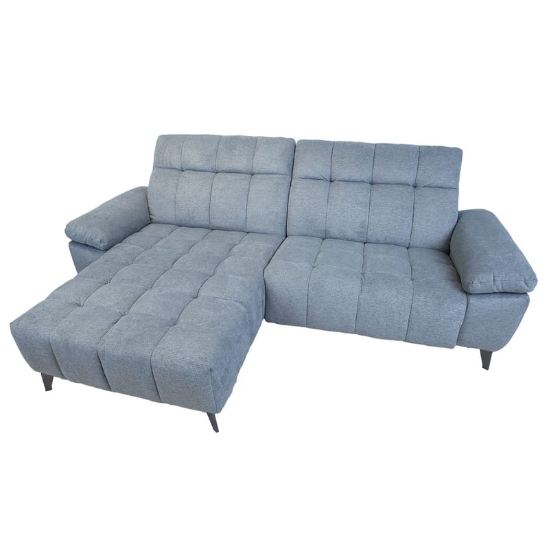 Hörnsoffa Luzern elektrisk recliner Vänsterhörn - blågrå - Möbler - Soffa - Biosoffa & reclinersoffa