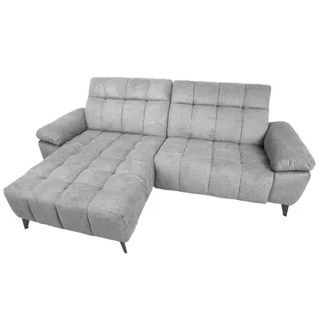 Hörnsoffa Luzern elektrisk recliner Vänsterhörn - ljusgrå - Möbler - Soffa - Biosoffa & reclinersoffa