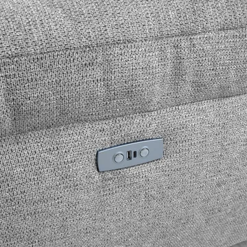 Hörnsoffa Luzern elektrisk recliner Vänsterhörn - ljusgrå - Möbler - Soffa - Biosoffa & reclinersoffa