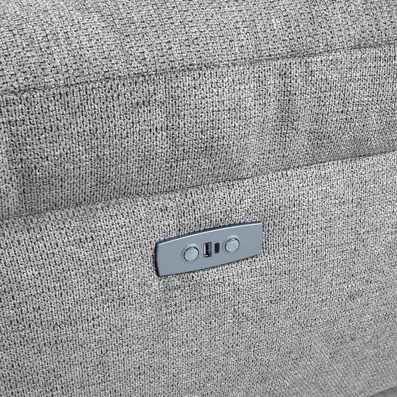 Hörnsoffa Luzern elektrisk recliner Vänsterhörn - ljusgrå - Möbler - Soffa - Biosoffa & reclinersoffa