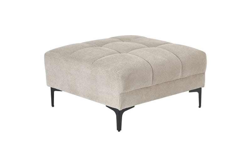 Hörnsoffa med fotpall Alnes Beige/svart, Högervänd - Beige/svart, Högervänd - Möbler - Soffa - Soffgrupp