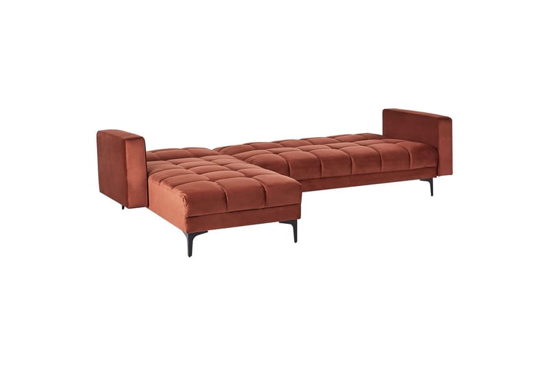 Hörnsoffa med fotpall Alnes Röd/Svart, Symmetrisk - Röd/Svart, Symmetrisk - Möbler - Soffa - Soffgrupp