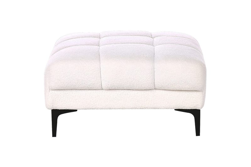 Hörnsoffa med fotpall Alnes Vit/Svart, Vänstervänd - Vit/Svart, Vänstervänd - Möbler - Soffa - Soffgrupp