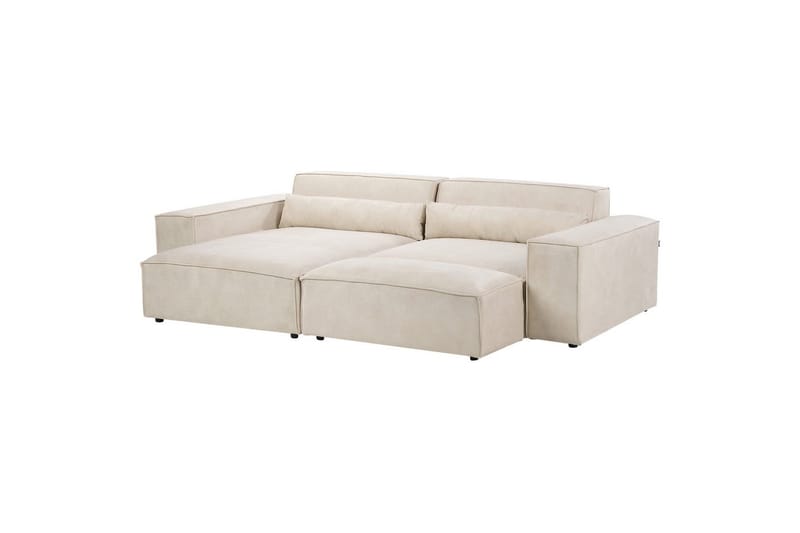 Hörnsoffa med fotpall Hellnar Beige, Högervänd - Beige, Högervänd - Möbler - Soffa - Divansoffor & schäslongsoffa