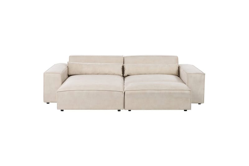 Hörnsoffa med fotpall Hellnar Beige, Högervänd - Beige, Högervänd - Möbler - Soffa - Divansoffor & schäslongsoffa