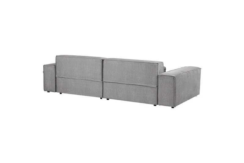 Hörnsoffa med fotpall Hellnar Grå, Högervänd - Grå, Högervänd - Möbler - Soffa - Divansoffor & schäslongsoffa