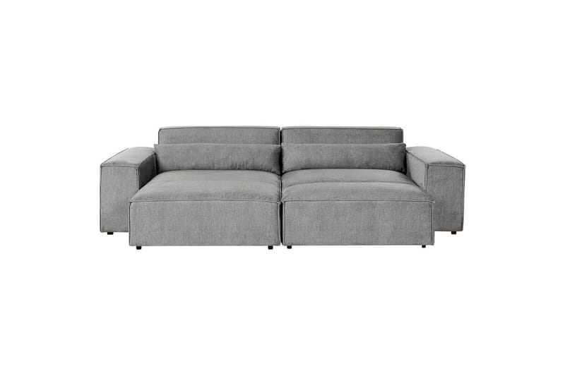 Hörnsoffa med fotpall Hellnar Grå, Högervänd - Grå, Högervänd - Möbler - Soffa - Divansoffor & schäslongsoffa