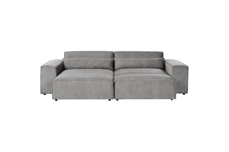 Hörnsoffa med fotpall Hellnar Grå, Högervänd - Grå, Högervänd - Möbler - Soffa - Divansoffor & schäslongsoffa