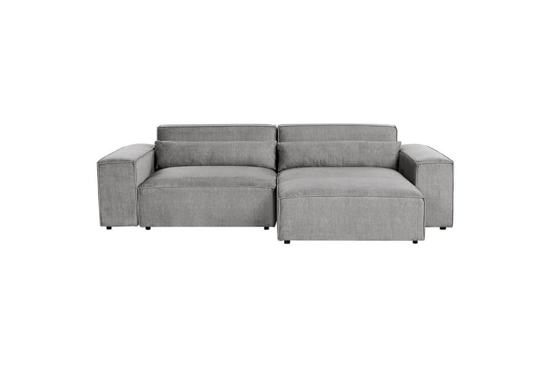 Hörnsoffa med fotpall Hellnar Grå, Vänstervänd - Grå, Vänstervänd - Möbler - Soffa - Divansoffor & schäslongsoffa