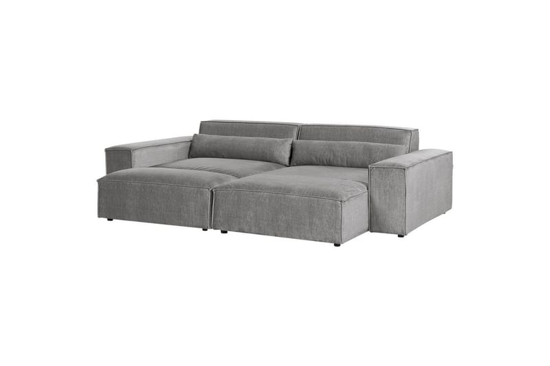 Hörnsoffa med fotpall Hellnar Grå, Vänstervänd - Grå, Vänstervänd - Möbler - Soffa - Divansoffor & schäslongsoffa