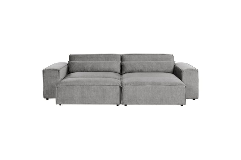 Hörnsoffa med fotpall Hellnar Grå, Vänstervänd - Grå, Vänstervänd - Möbler - Soffa - Divansoffor & schäslongsoffa