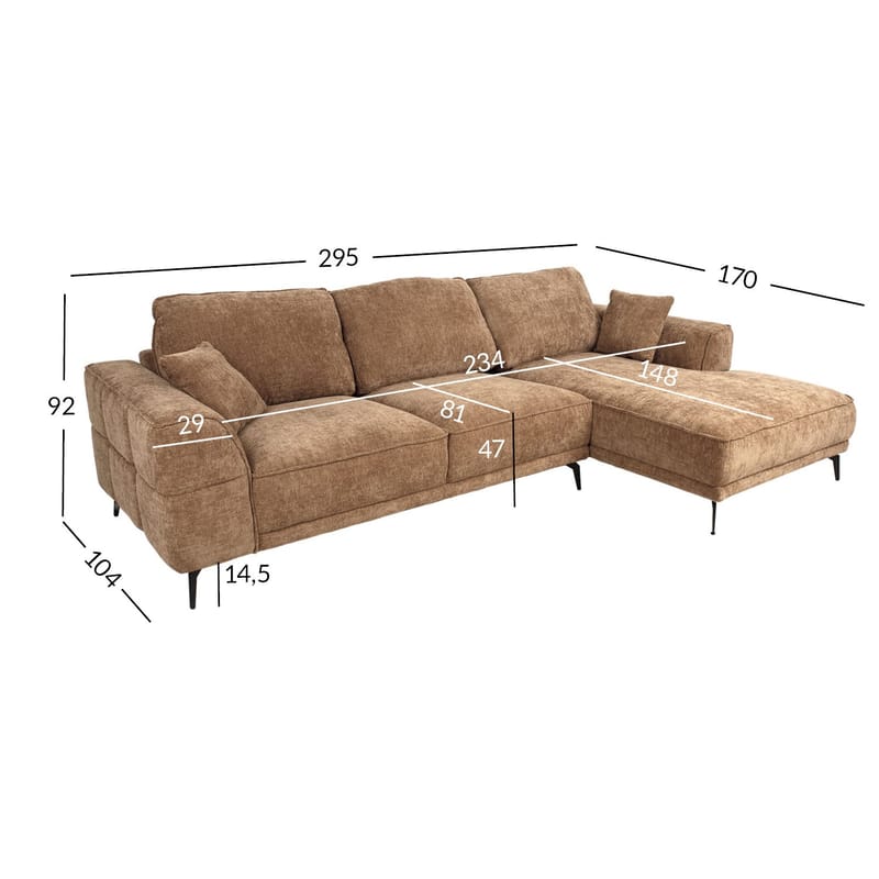Hörnsoffa Monar Höger - beige - Möbler - Soffa - Hörnsoffa