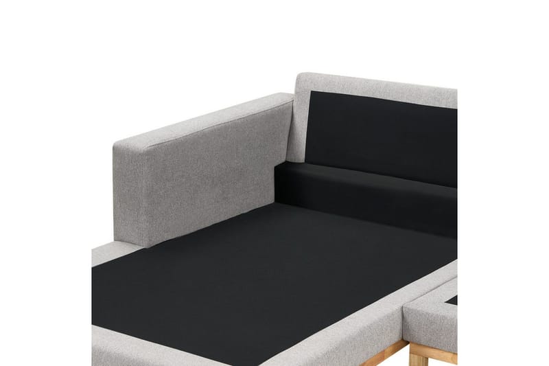 Hörnsoffa Siggard Grå, ljust trä - Grå, ljust trä - Möbler - Soffa - Soffgrupp