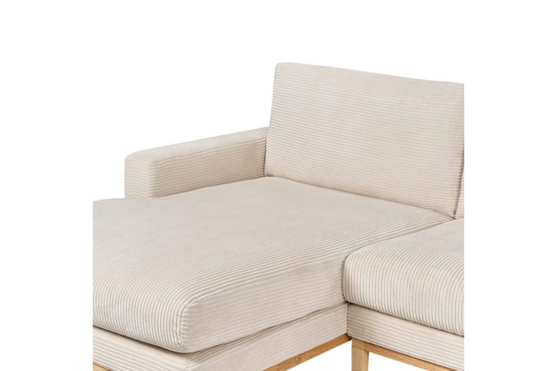 Hörnsoffa Siggard Ljusbeige, ljust trä - Ljusbeige, ljust trä - Möbler - Soffa - Soffgrupp