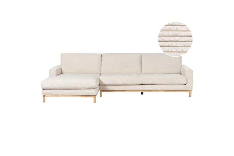 Hörnsoffa Siggard Ljusbeige, ljust trä - Ljusbeige, ljust trä - Möbler - Soffa - Soffgrupp