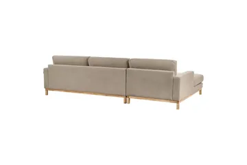 Hörnsoffa Siggard Taupe, ljust trä - Taupe, ljust trä - Möbler - Soffa - Soffgrupp