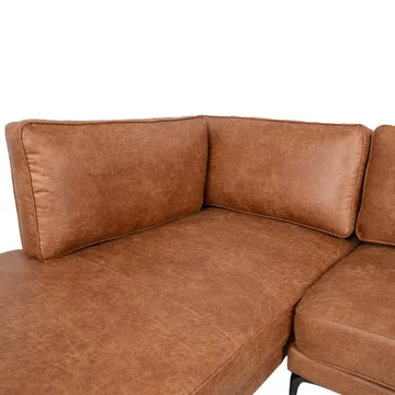 Hörnsoffa Sofia Brun Vänsterhörn - brun - Möbler - Soffa - Skinnsoffor