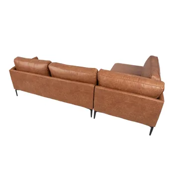 Hörnsoffa Sofia Brun Vänsterhörn - brun - Möbler - Soffa - Skinnsoffor