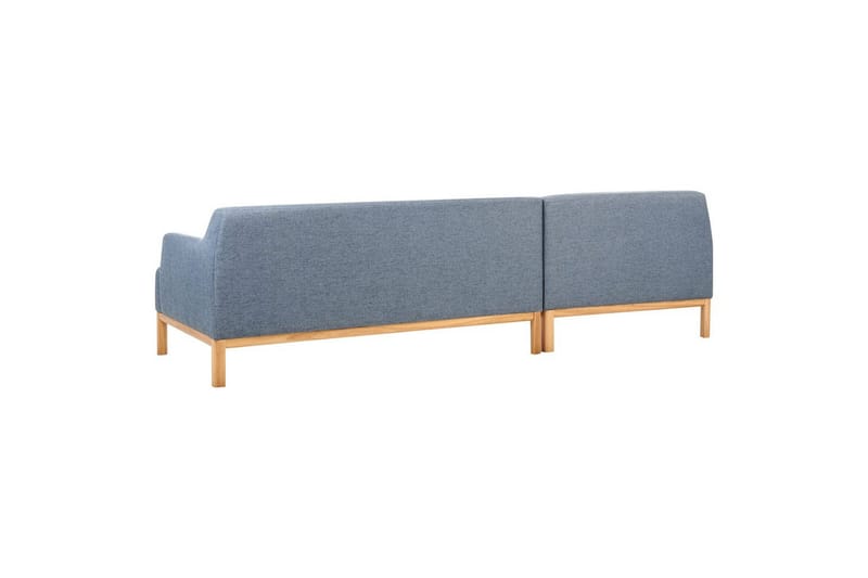 Hörnsoffa Sosjo Blått, ljust trä, Högervänd - Blått, ljust trä, Högervänd - Möbler - Soffa - Divansoffor & schäslongsoffa