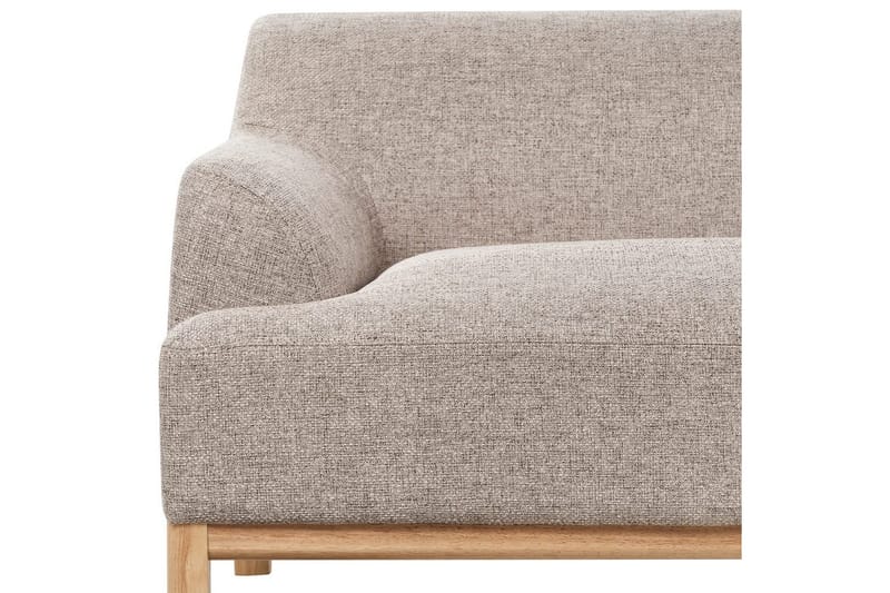Hörnsoffa Sosjo Brunt, ljust trä, Vänstervänd - Brunt, ljust trä, Vänstervänd - Möbler - Soffa - Divansoffor & schäslongsoffa