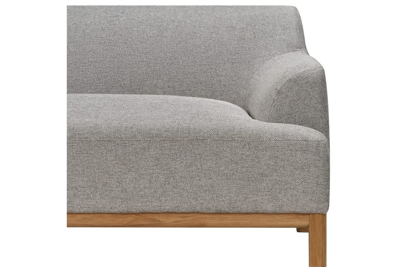 Hörnsoffa Sosjo Grå, ljust trä, Högervänd - Grå, ljust trä, Högervänd - Möbler - Soffa - Divansoffor & schäslongsoffa