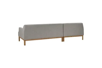 Hörnsoffa Sosjo Grå, ljust trä, Högervänd - Grå, ljust trä, Högervänd - Möbler - Soffa - Divansoffor & schäslongsoffa