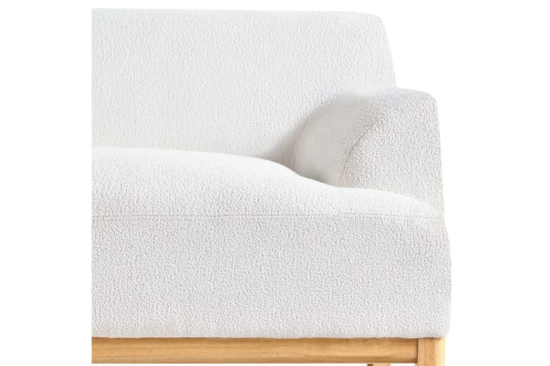 Hörnsoffa Sosjo Vit, ljust trä, Högervänd - Vit, ljust trä, Högervänd - Möbler - Soffa - Divansoffor & schäslongsoffa