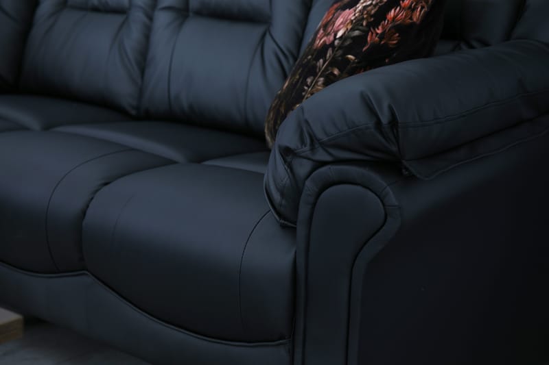 Hörnsoffa svart konstläder 5-sits - Peking - Svart - Möbler - Soffa - Hörnsoffa
