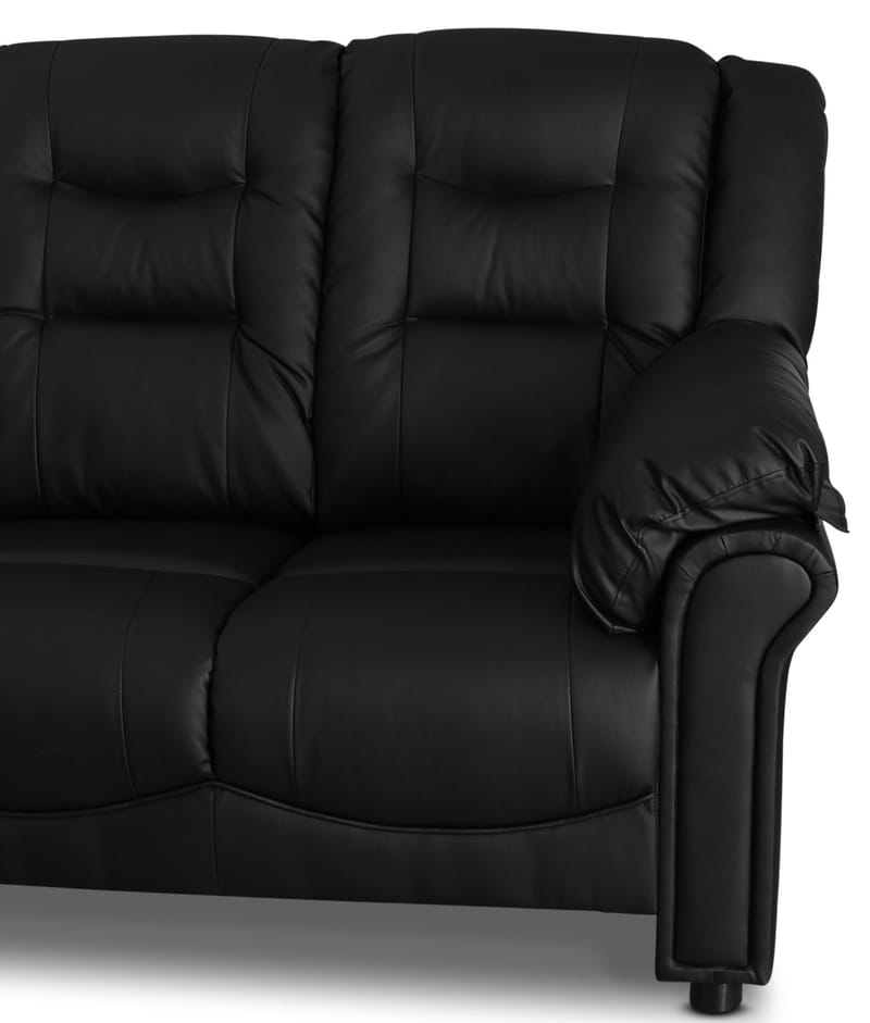Hörnsoffa svart konstläder 5-sits - Peking - Svart - Möbler - Soffa - Hörnsoffa